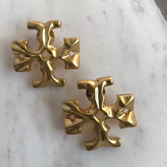 🔥🔥HOT PRICE🔥🔥NEW TORY BURCH ROXANNE LOGO STUDS - Picture 3 of 6